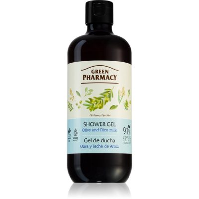 Green Pharmacy Olive & Rice Milk Shower Gel vyživující sprchový gel 500 ml - parfo.cz