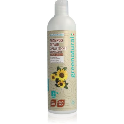 Greenatural Shampoo Repair regenerační šampon pro suché a poškozené vlasy s bambuckým máslem 400 ml - parfo.cz