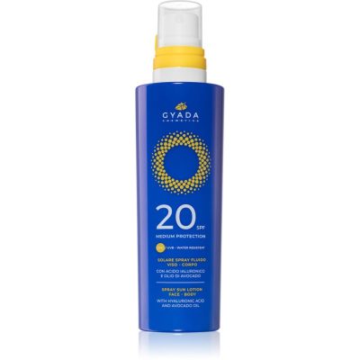Gyada Cosmetics Solar Medium Protection ochranný sprej na obličej a tělo SPF 20 200 ml - parfo.cz