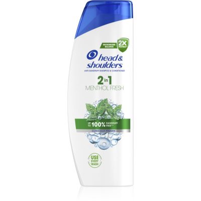 Head & Shoulders Menthol Fresh 2in1 šampon a kondicionér 2 v 1 proti lupům 400 ml - parfo.cz