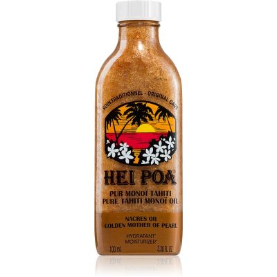 Hei Poa Pure Tahiti Monoï Oil Golden Mother of Pearl multifunkční olej se třpytkami 100 ml - parfo.cz