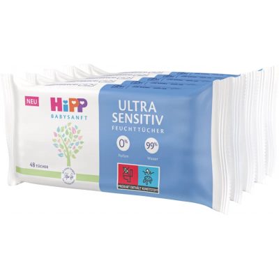 Hipp Babysanft Ultra Sensitive vlhčené ubrousky pro děti 5x48 ks - parfo.cz