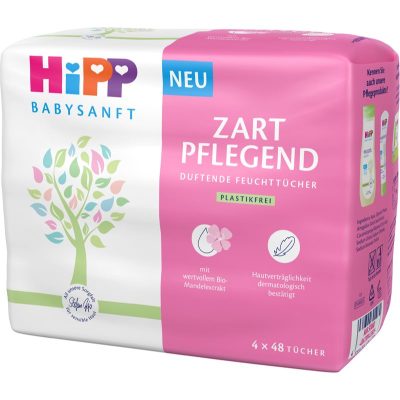 Hipp Babysanft vlhčené ubrousky pro miminka a děti 4x48 ks - parfo.cz