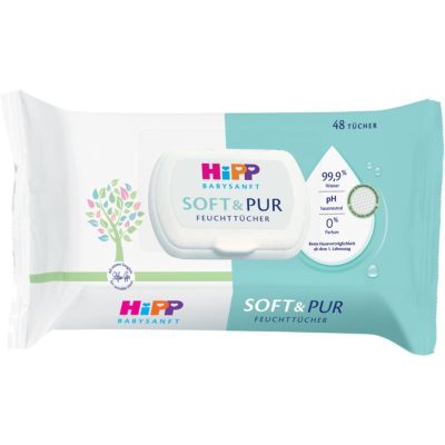 Hipp Soft & Pur vlhčené čisticí ubrousky pro děti od narození 48 ks - parfo.cz