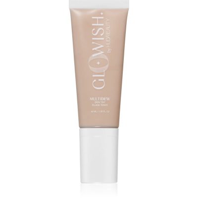 Huda Beauty Glo Wish Multidew hydratační make-up pro rozjasnění a vyhlazení pleti odstín Light Medium 40 ml - parfo.cz