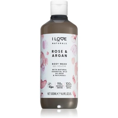 I love... Naturals Rose & Argan opojný sprchový gel s vůní růží 500 ml - parfo.cz