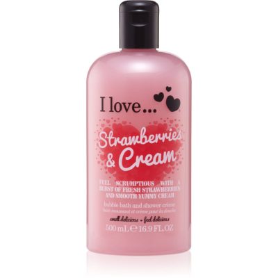 I love... Strawberries & Cream sprchový a koupelový krém 500 ml - parfo.cz