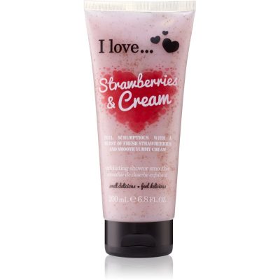 I love... Strawberries & Cream sprchový peeling 200 ml - parfo.cz