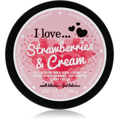 I love... Strawberries & Cream tělové máslo 200 ml - parfo.cz