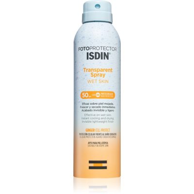 ISDIN Transparent Spray Wet Skin opalovací sprej SPF 50 250 ml - parfo.cz