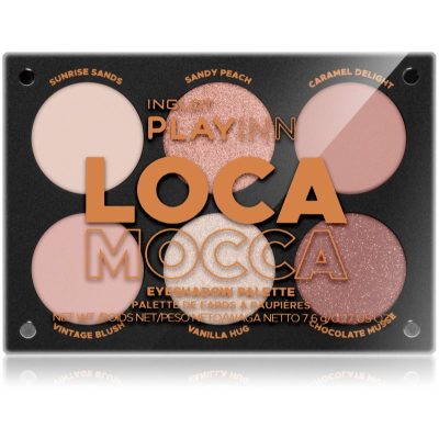Inglot PlayInn Eyeshadow Palette paletka očních stínů odstín LOCA MOCCA 7.6 g - parfo.cz