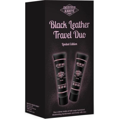 Institut Karité Paris Black Leather Travel Duo cestovní sada na ruce a tělo - parfo.cz