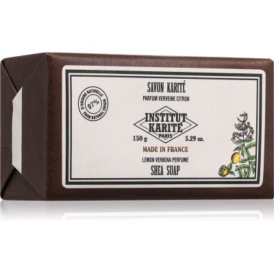 Institut Karité Paris Lemon Verbena Shea Soap tuhé mýdlo s bambuckým máslem 150 g - parfo.cz