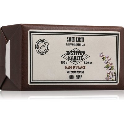 Institut Karité Paris Milk Cream Shea Soap tuhé mýdlo s bambuckým máslem Milk Cream 150 g - parfo.cz
