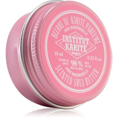 Institut Karité Paris Rose Mademoiselle 98% Scented Shea Butter bambucké máslo s parfemací 10 ml - parfo.cz