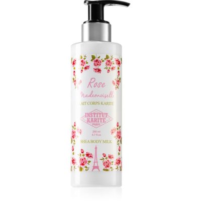 Institut Karité Paris Rose Mademoiselle Shea Body Milk hydratační tělové mléko s bambuckým máslem 200 ml - parfo.cz