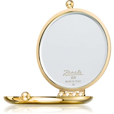 Janeke Gold Line Golden Double Mirror kosmetické zrcátko Ø 65 mm 1 ks - parfo.cz