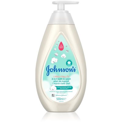 Johnson's® Cottontouch bublinková koupel a mycí gel 2 v 1 pro děti 500 ml - parfo.cz