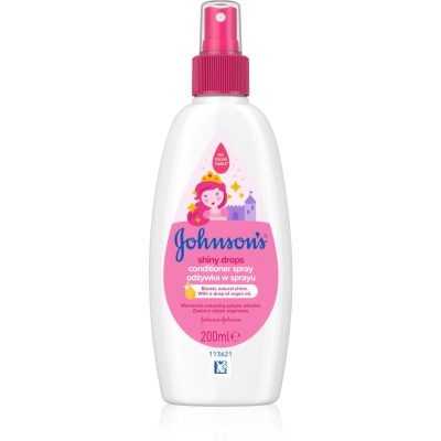 Johnson's® Shiny Drops bezoplachový kondicionér ve spreji s arganovým olejem od 18měsíců 200 ml - parfo.cz
