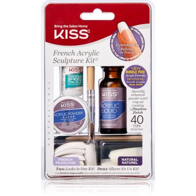 KISS French Acrylic Sculpture Kit sada pro francouzskou manikúru 40 ks - parfo.cz