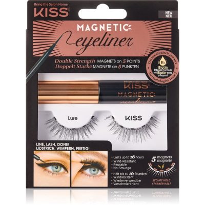 KISS Magnetic Eyeliner & Eyelash Kit magnetické řasy 01 Lure 1 pár - parfo.cz