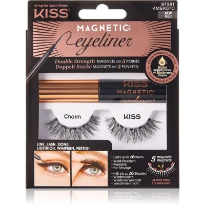 KISS Magnetic Eyeliner & Eyelash Kit magnetické řasy 07 Charm 5 g - parfo.cz