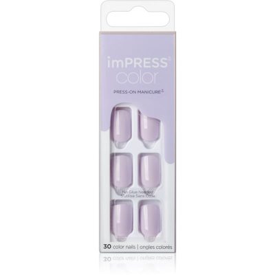 KISS imPRESS Color Short umělé nehty Picture Purplect 30 ks - parfo.cz