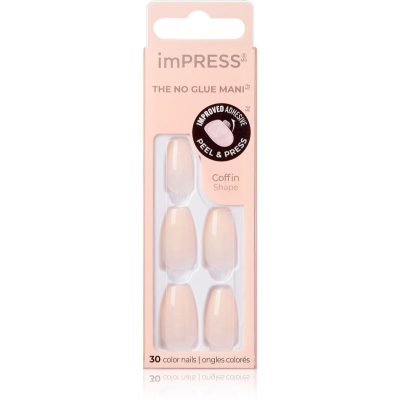 KISS imPRESS The No Glue Mani Medium umělé nehty Serendipity 30 ks - parfo.cz