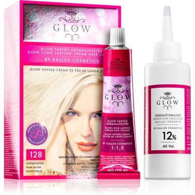 Kallos Glow permanentní barva na vlasy odstín 128 Pearl Blond 100 ml - parfo.cz