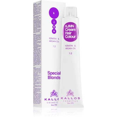 Kallos KJMN Professional Cream Hair Colour Keratin & Argan Oil barva na vlasy odstín 900 Ultra Light Blond 100 ml - parfo.cz