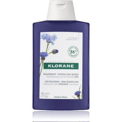 Klorane Chrpa Bio šampon neutralizující žluté tóny 200 ml - parfo.cz
