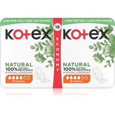 Kotex Natural Normal vložky 16 ks - parfo.cz