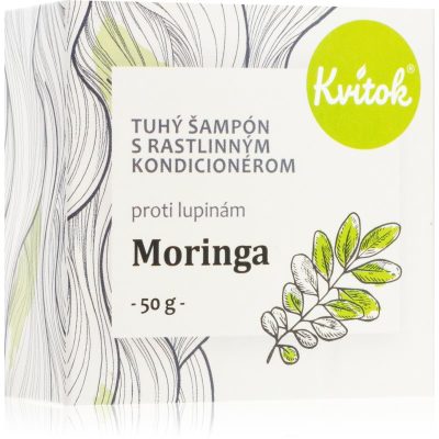 Kvitok Moringa organický tuhý šampon proti lupům 50 g - parfo.cz