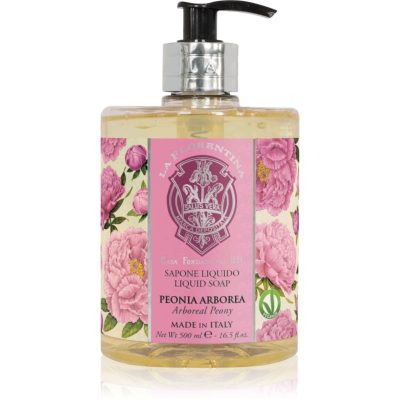 La Florentina Arboreal Peony Liquid Soap přírodní tekuté mýdlo na ruce pivoňka 500 ml - parfo.cz
