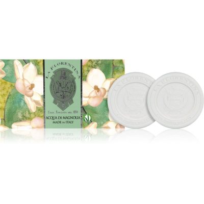 La Florentina Fresh Magnolia Sculpted Soap přírodní tuhé mýdlo magnólie 2x115 g - parfo.cz