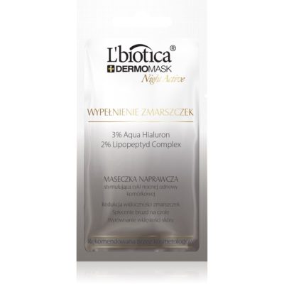L’biotica DermoMask Night Active vyplňující maska proti hlubokým vráskám 12 ml - parfo.cz
