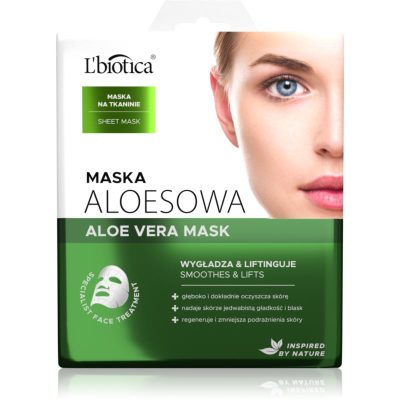 L’biotica Masks Aloe Vera plátýnková maska s regeneračním účinkem 23 ml - parfo.cz
