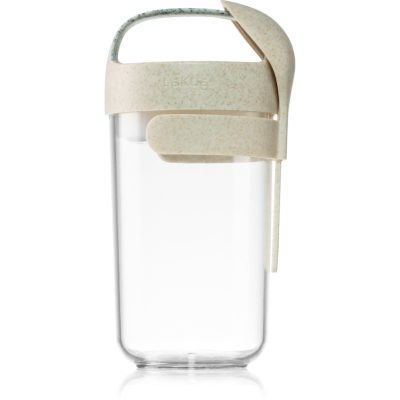 Lékué Jar To Go Organic svačinový box s lžičkou barva Stone 600 ml - parfo.cz