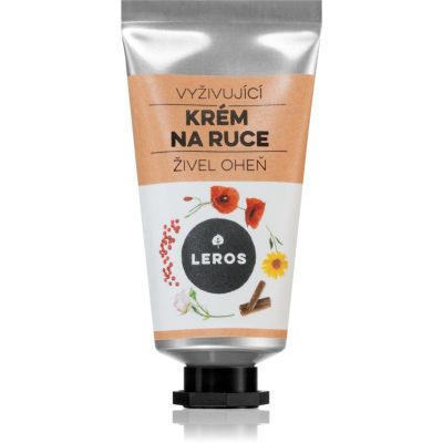 Leros Živel oheň Růžový pepř & skořice výživný krém na ruce s bambuckým máslem 30 ml - parfo.cz