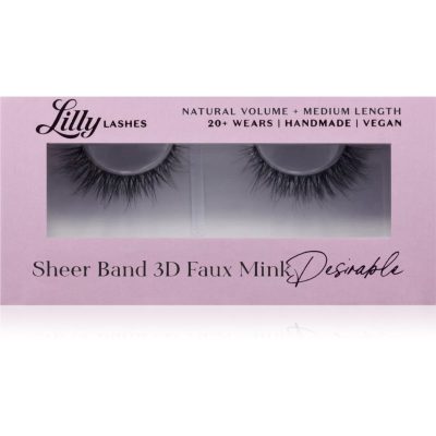Lilly Lashes 3D Faux Mink umělé řasy typ Desirable 1 pár - parfo.cz