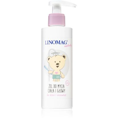 Linomag Emolienty Shampoo & Shower Gel sprchový gel a šampon 2 v 1 pro děti od narození 200 ml - parfo.cz