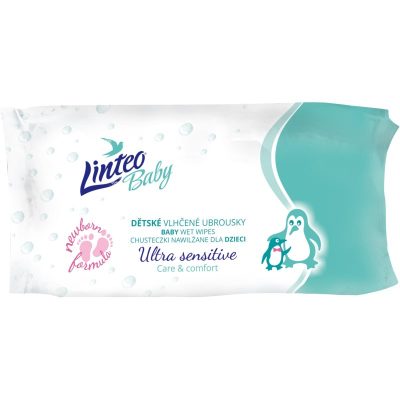 Linteo Baby Ultra Sensitive dětské jemné vlhčené ubrousky 64 ks - parfo.cz