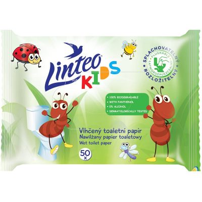 Linteo Kids Wet Toilet Paper vlhčený toaletní papír pro děti 50 ks - parfo.cz