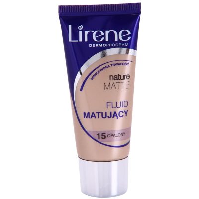 Lirene Nature Matte matující fluidní make-up pro dlouhotrvající efekt odstín 15 Tanned 30 ml - parfo.cz