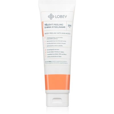 Lobey Body Care Tělový peeling s AHA kyselinami tělový peeling s AHA kyselinami 200 ml - parfo.cz