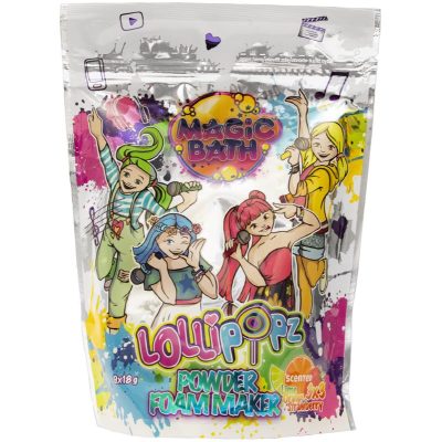 Lollipopz Magic Bath Powder Foam Maker šumivé koule do koupele pro děti Lime