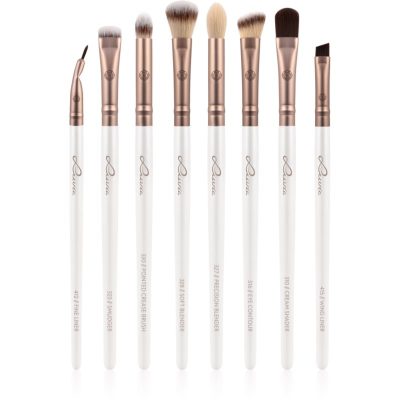 Luvia Cosmetics Prime Vegan All Eye Want sada štětců na oči Pearl White / Metallic Coffee Brown - parfo.cz