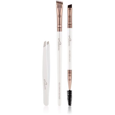 Luvia Cosmetics Prime Vegan Brow Kit sada na úpravu obočí Pearl White / Metallic Coffee Brown - parfo.cz