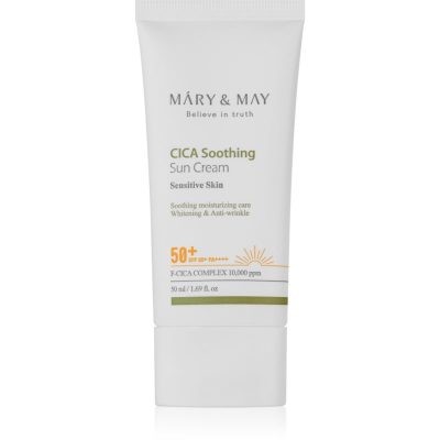 MARY & MAY Cica Soothing zklidňující a ochranný krém SPF 50+ 50 ml - parfo.cz
