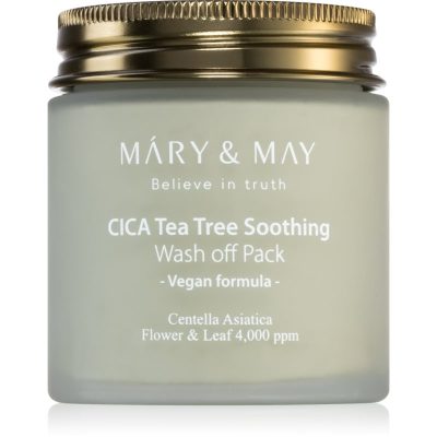 MARY & MAY Cica Tea Tree Soothing minerální čisticí jílová maska pro zklidnění pleti 125 g - parfo.cz